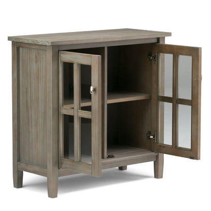 Warm Shaker - Low Storage Cabinet - Distressed Gray