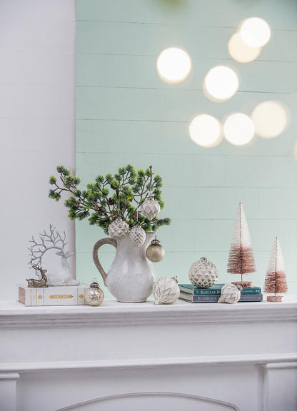 Christmas Ball Ornaments, Decorative Hanging Ball Christmas Tree Ornaments For Holiday Decorations (Set of 12) - White