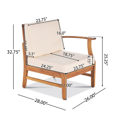 Perla - 3 Seater Sofa And Table Set - Cream