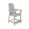 Adirondack Style Counter Chair Stylish HDPE Poly Lumber For Dining, Patio, And Garden Comfort - Dark Gray