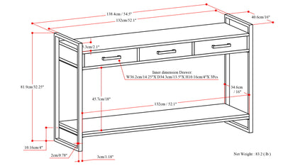 Riverside - Console Sofa Table - Natural