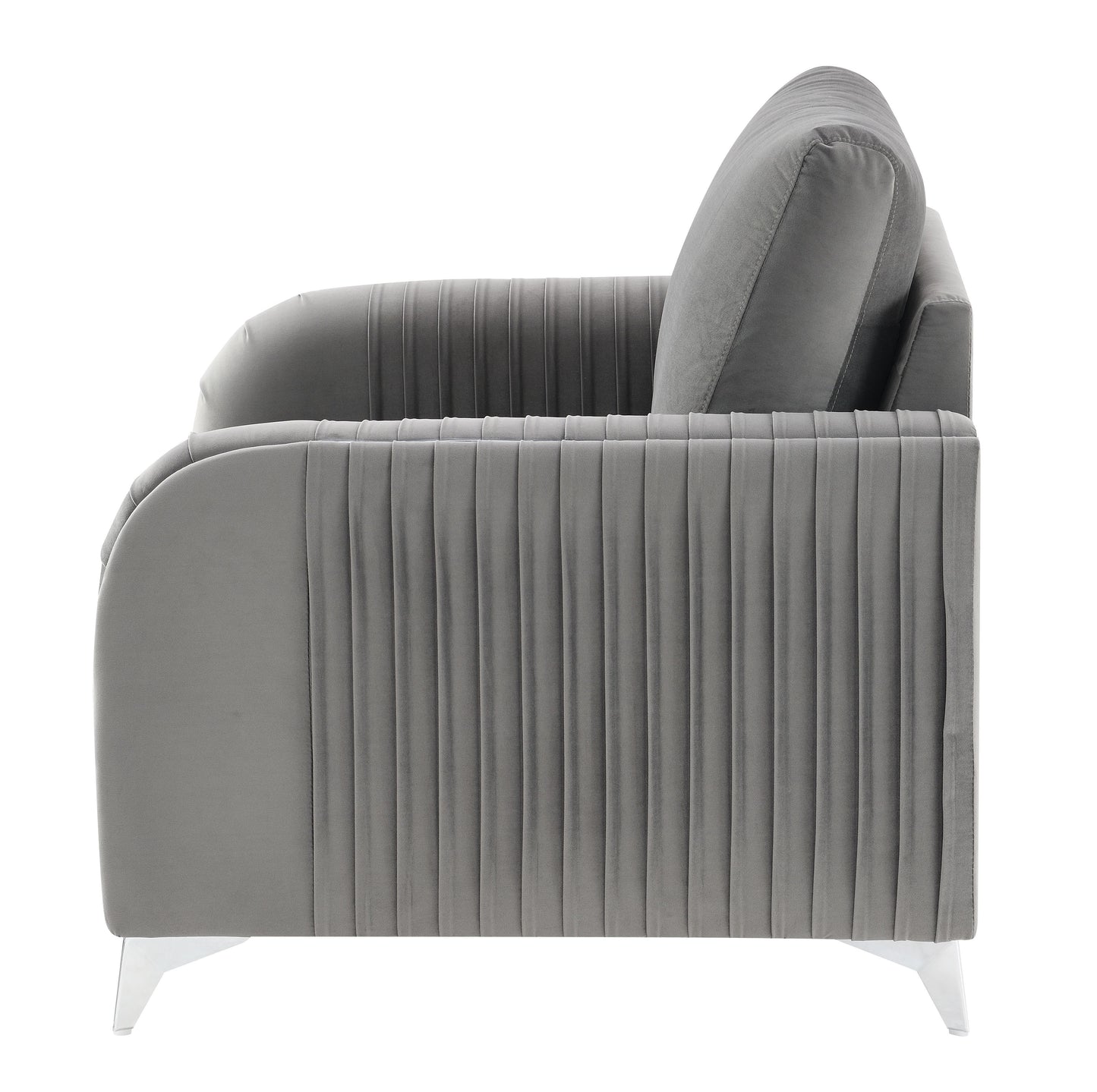 Wenona - Velvet Chair - Gray