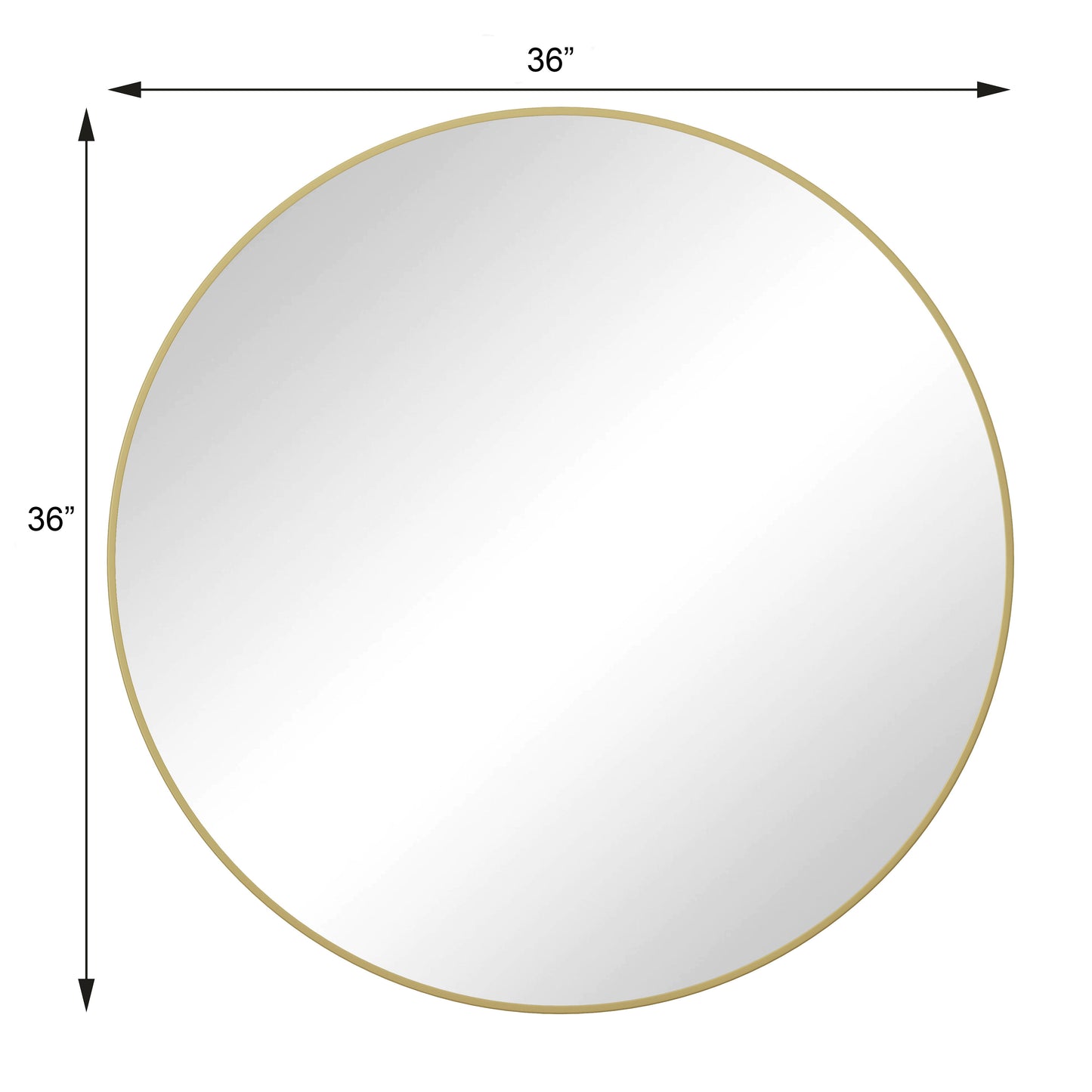 Wall Circular Mirror Metal Framed Mirror Round Vanity Mirror Dressing Mirror, For Bathroom, Living Room, Bedroom Wall Decor - Gold