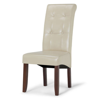 Cosmopolitan - Deluxe Tufted Parson Chair (Set of 2) - Satin Cream