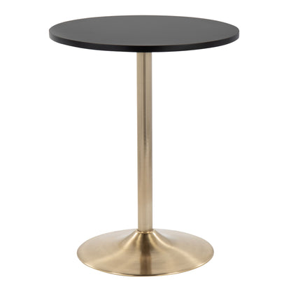 Pebble - Contemporary / Glam Adjustable Dining Or Bar Table - Gold / Black