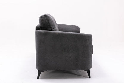 Callie - Woven Fabric Living Room Sofa, Loveseat (Set of 2) - Gray