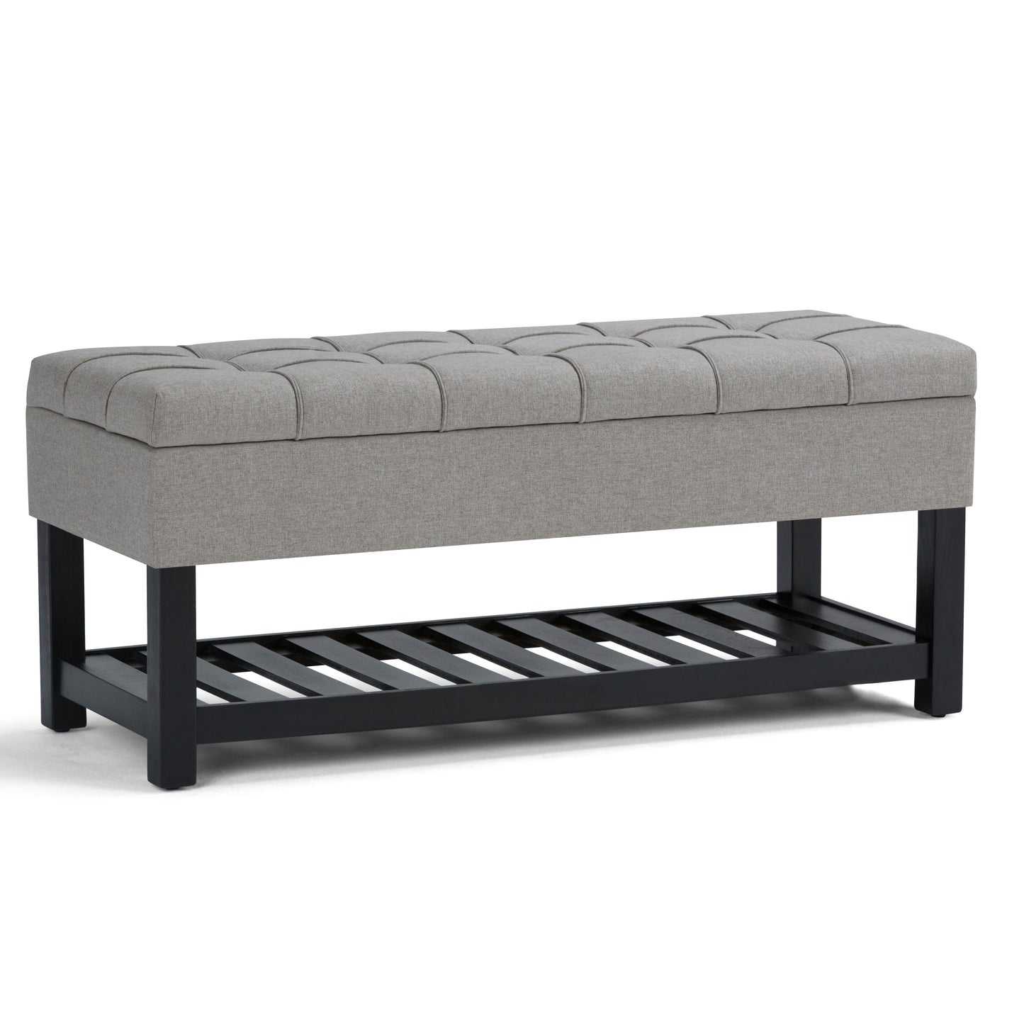 Saxon - Storage Ottoman Bench - Dove Gray