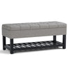 Saxon - Storage Ottoman Bench - Dove Gray