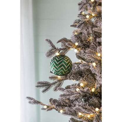 Christmas Ball Ornaments, Glass Decorative Hanging Ball Christmas Tree Ornaments, For Holiday Party Decorations (Set of 4) - Green