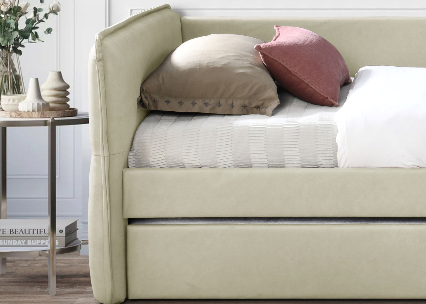 Daybed With A Trundle - Tan