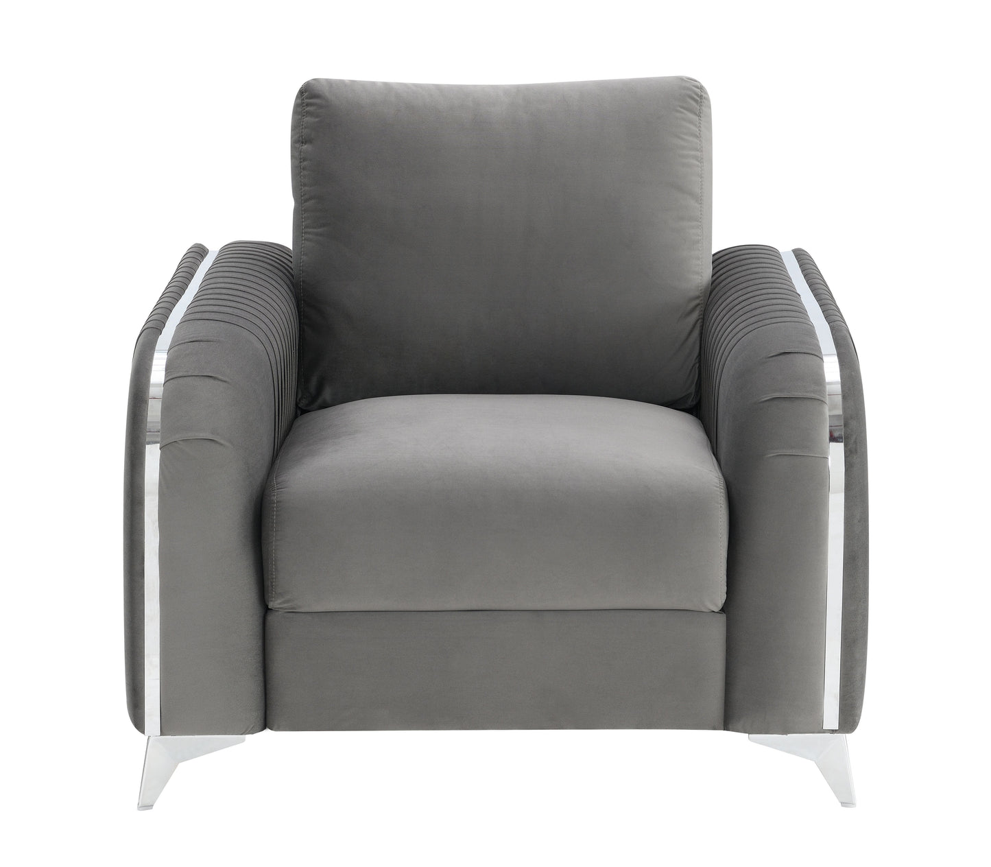 Wenona - Series 4 Pieces Living Room Set With A Coffee Table - Black / Gray