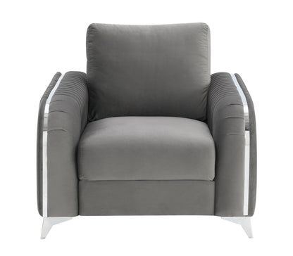 Wenona - Series 4 Pieces Living Room Set With A Coffee Table - Black / Gray