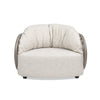 Harper - Barrel Upholstered Patio Deep Seating Armchair Axroma Olefin - Oat Beige