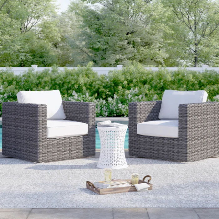 Comfortable Patio Chair With Cushions - Gray Mix