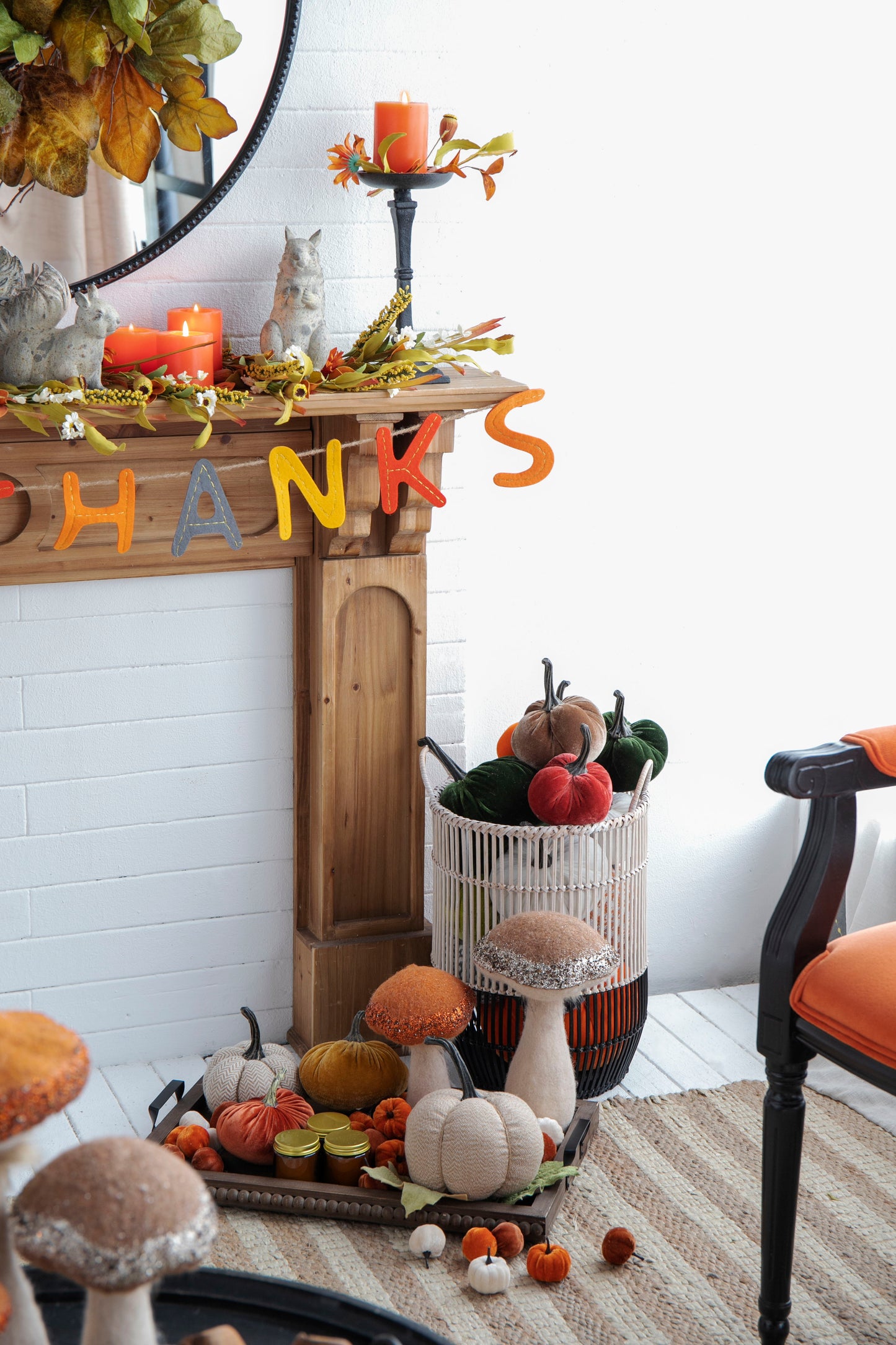 Weighted Pumpkin / Pattern (Set of 3) - Cream