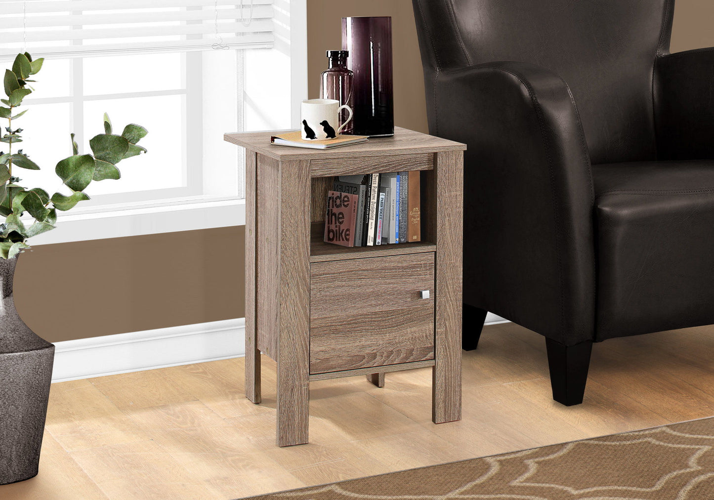 Accent Nightstands, Storage, Transitional - Taupe
