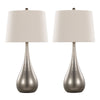 Pebble - Contemporary Table Lamp (Set of 2) - Aged Pewter / Natural