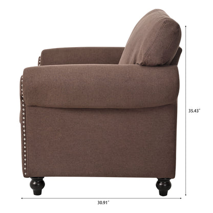 37.4" 1 Seater Sofa - Brown
