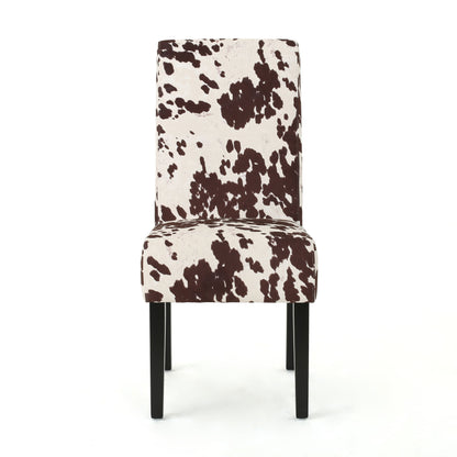 Modern Velvet Dining Chair (Set of 2) With Armless Design - Beige