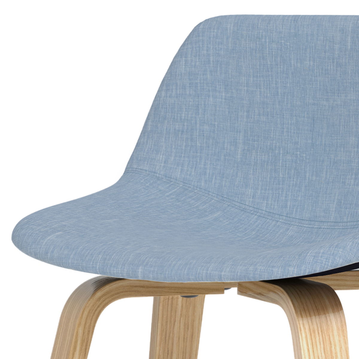 Randolph - Upholstered Bentwood Counter / Bar Height Stool (Set of 2) - Blue