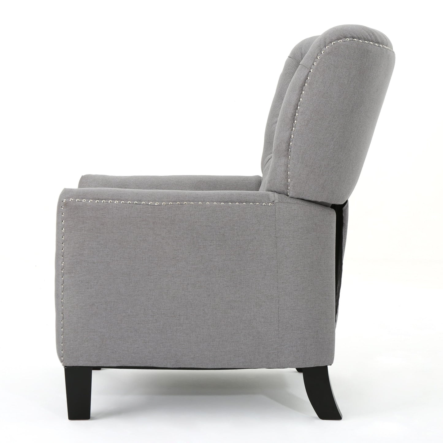 Modern Push Back Recliner - Light Gray