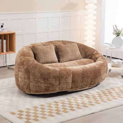Bean Bag Sofa Lazy Sofa Durable Comfort Lounger High Back Bean Bag Chair Couch - Coffee