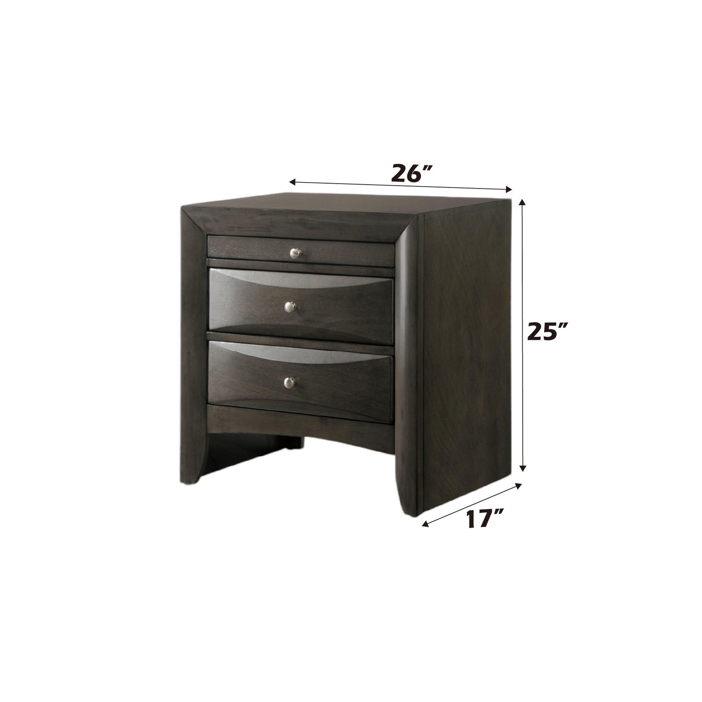 Ireland - Nightstand - Gray