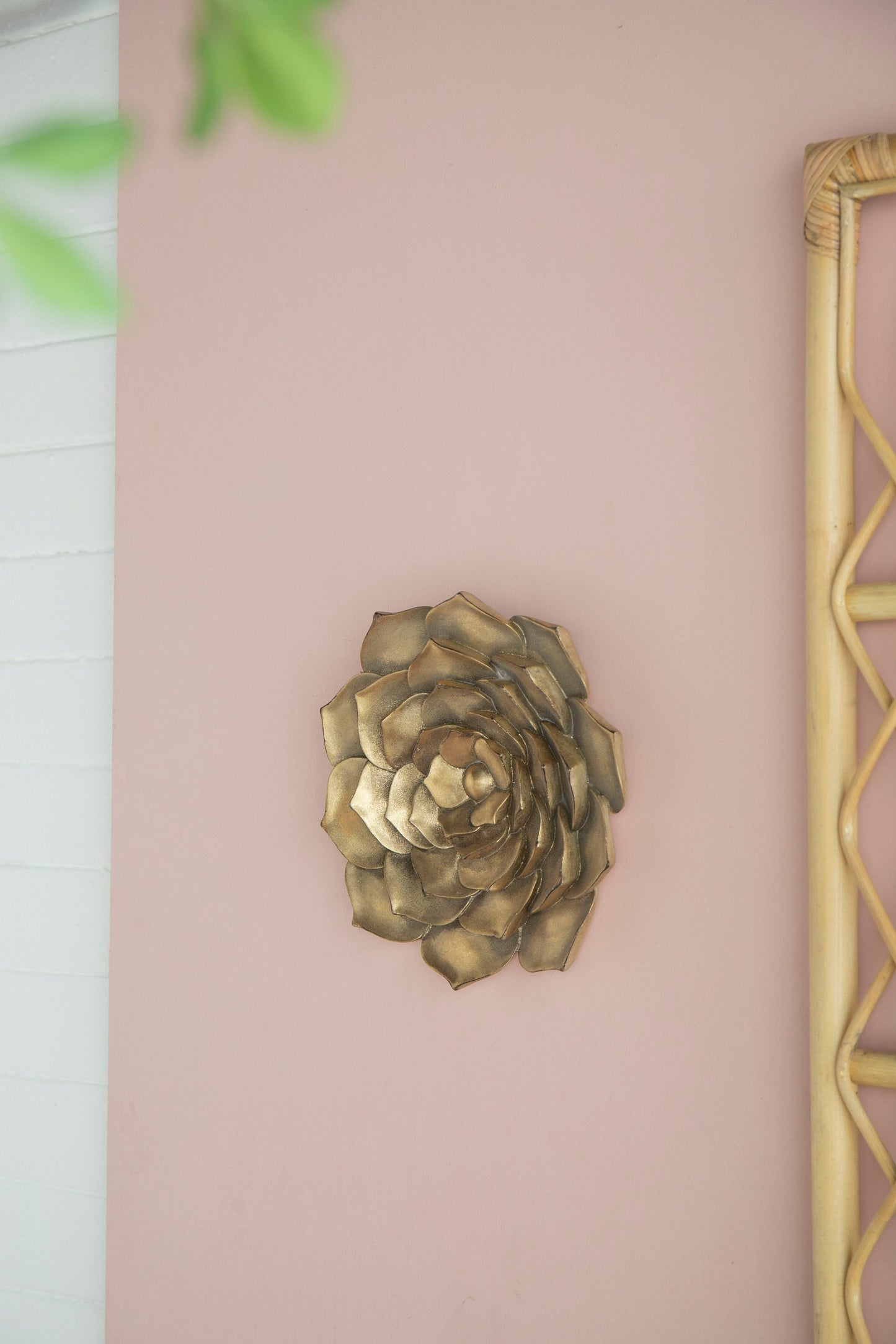 Succulent Wall Plaque (Set of 2) - Gold