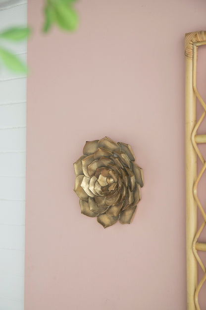 Succulent Wall Plaque (Set of 2) - Gold