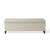 Glouster - Storage Ottoman With Leather Upholstery - Ivory