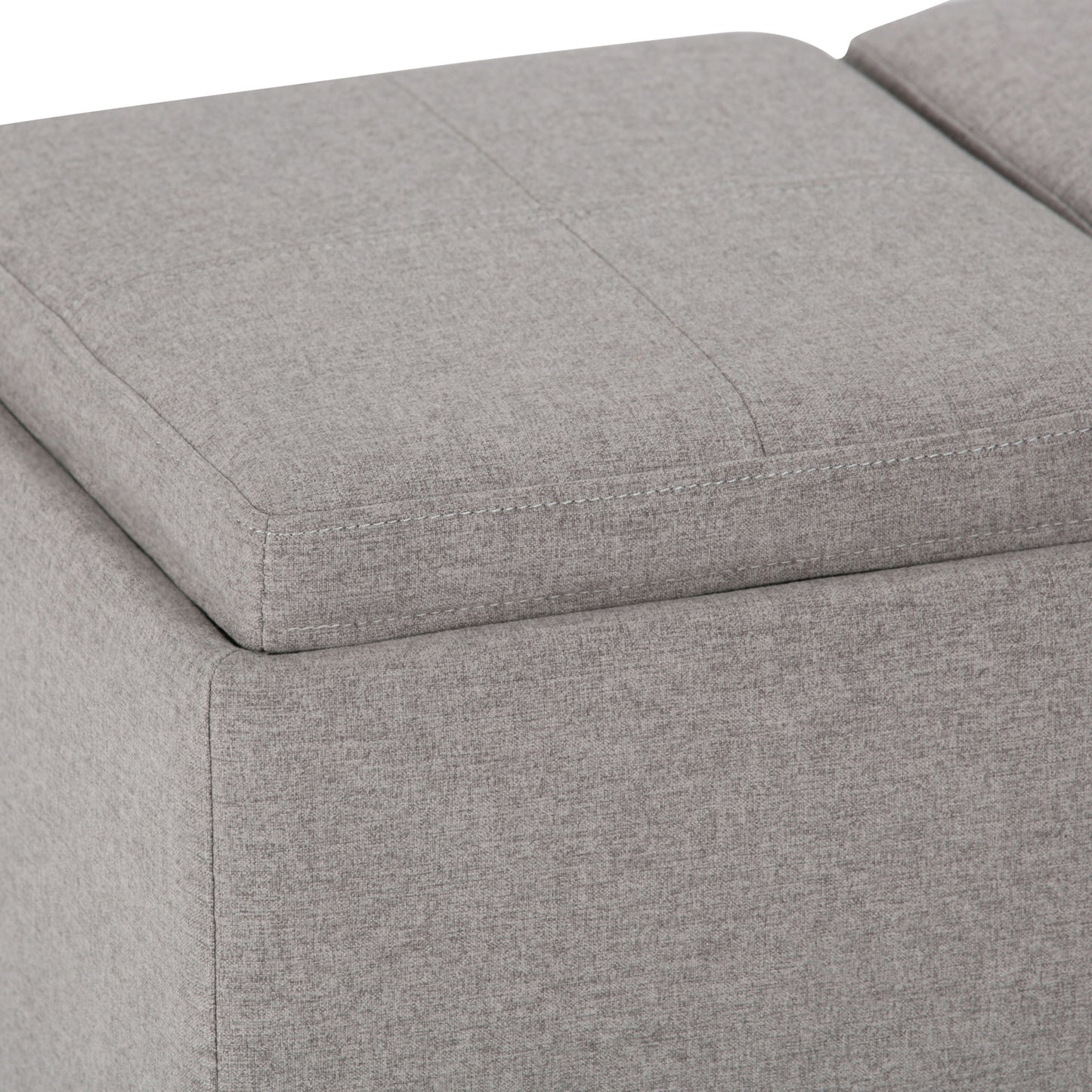 Avalon - Storage Ottoman - Cloud Gray