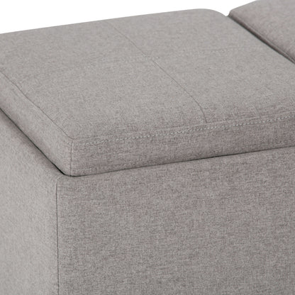 Avalon - Storage Ottoman - Cloud Gray