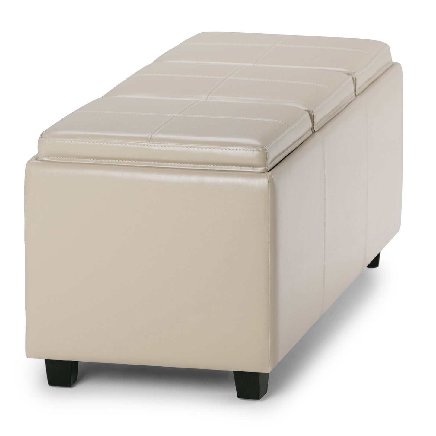 Avalon - Storage Ottoman - Satin Cream