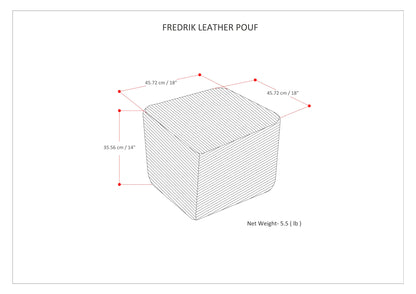 Fredrik - Square Pouf - Black