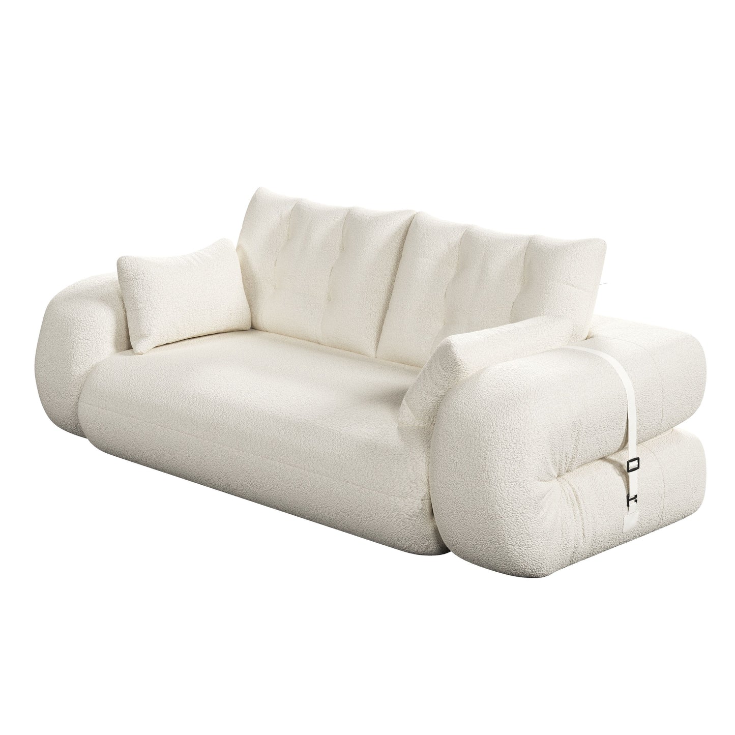 Human Dog Bed, Lazy Sofa Couch, Multifunctional Foldable Sofa Bed, 3 In 1 Teddy Fabric Sleeper Sofa Bed For Living Room Guest Bed, Playroom - Beige