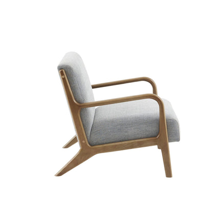 Lounge Chair Mid - Century Style Polyester Upholstered - Gray