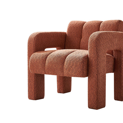 31.10" Wide Boucle Upholstered Accent Chair - Orange