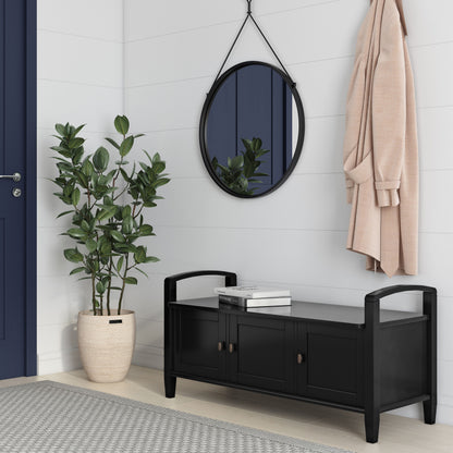 Warm Shaker - Entryway Storage Bench - Black