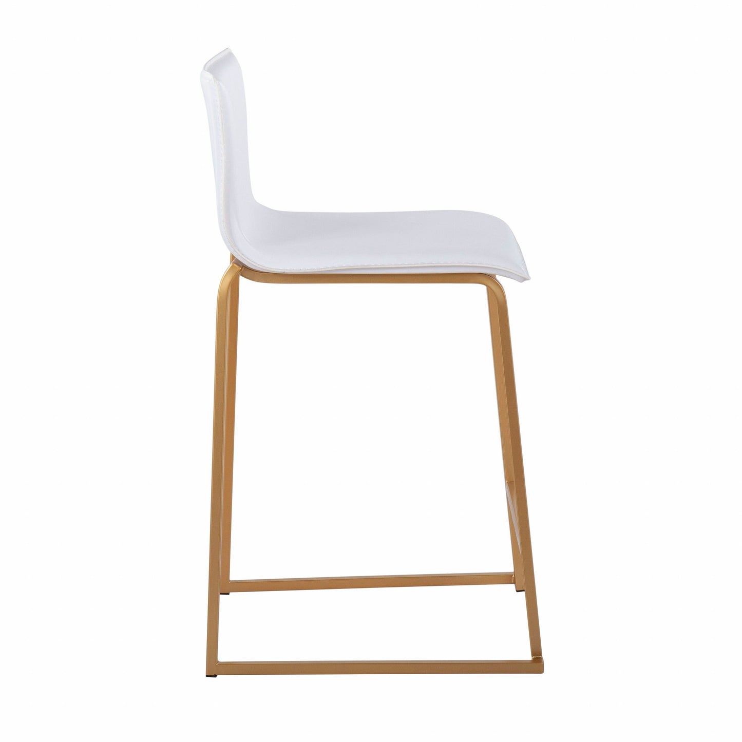 Mara - Contemporary Counter Stool (Set of 2) - Gold / White