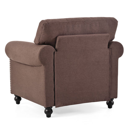 37.4" 1 Seater Sofa - Brown