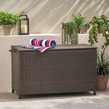 Blake - Wicker Cushion Box - Brown Multi