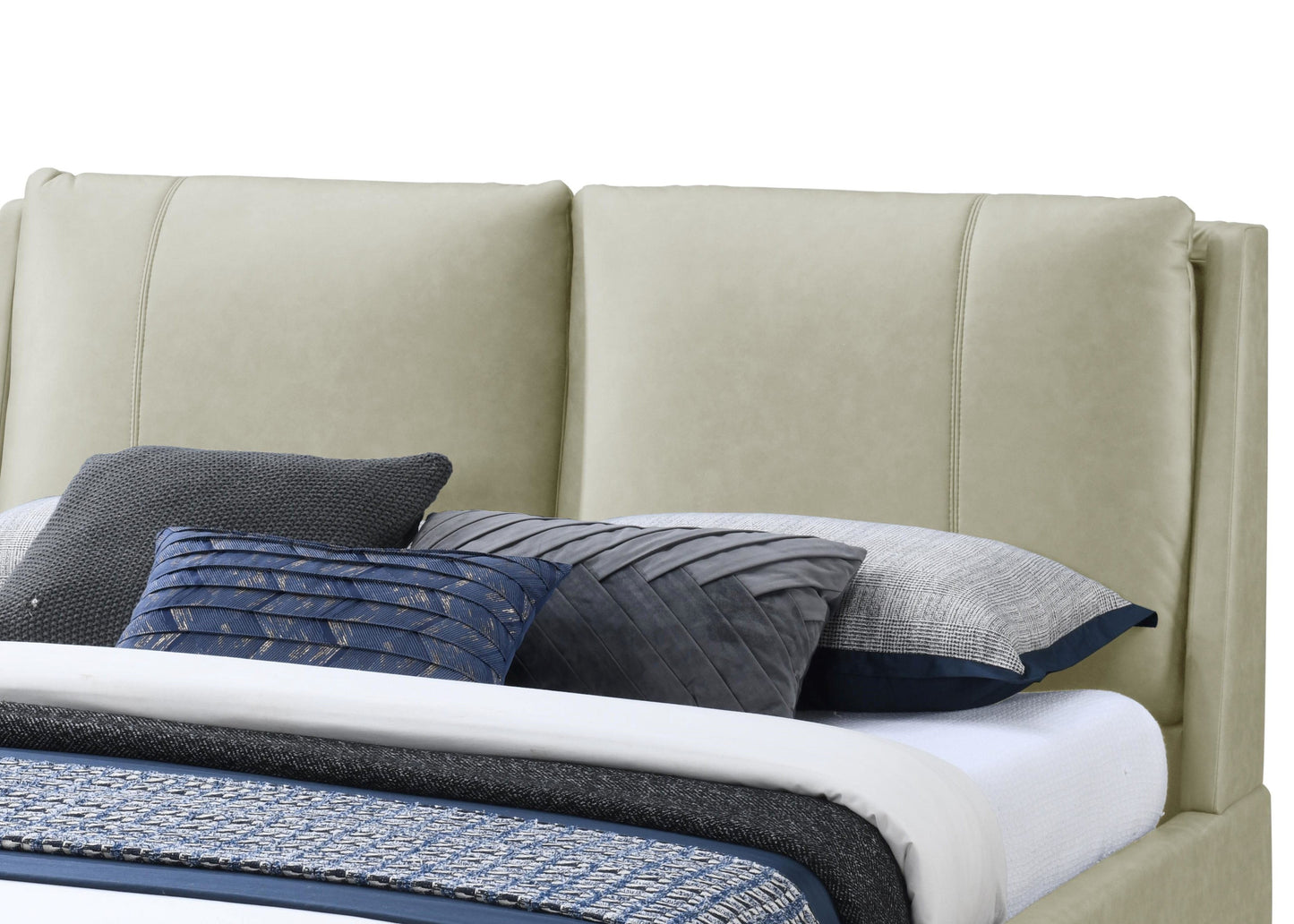 Upholstered King Bed - Tan