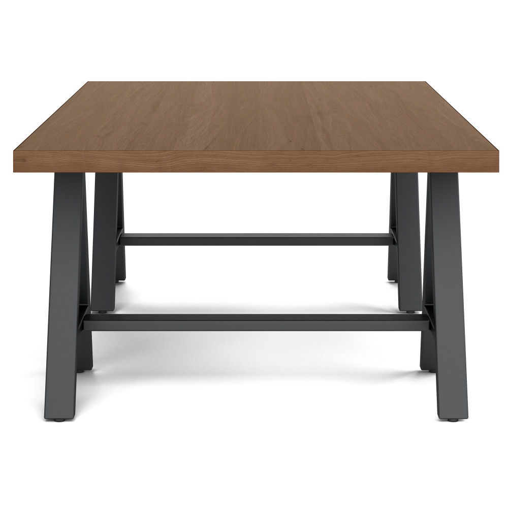 Sawhorse - Solid Walnut Veneer And Metal Coffee Table - Walnut