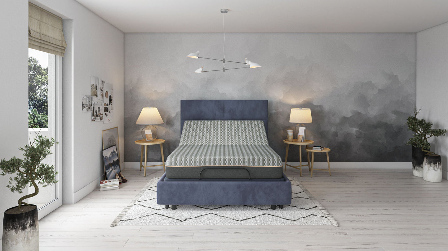 Copper Lux Hybrid - 12" Full Mattress With Copper Infused Contouring Memory Comfort Layer And Supportive Coil System - Black / Gray