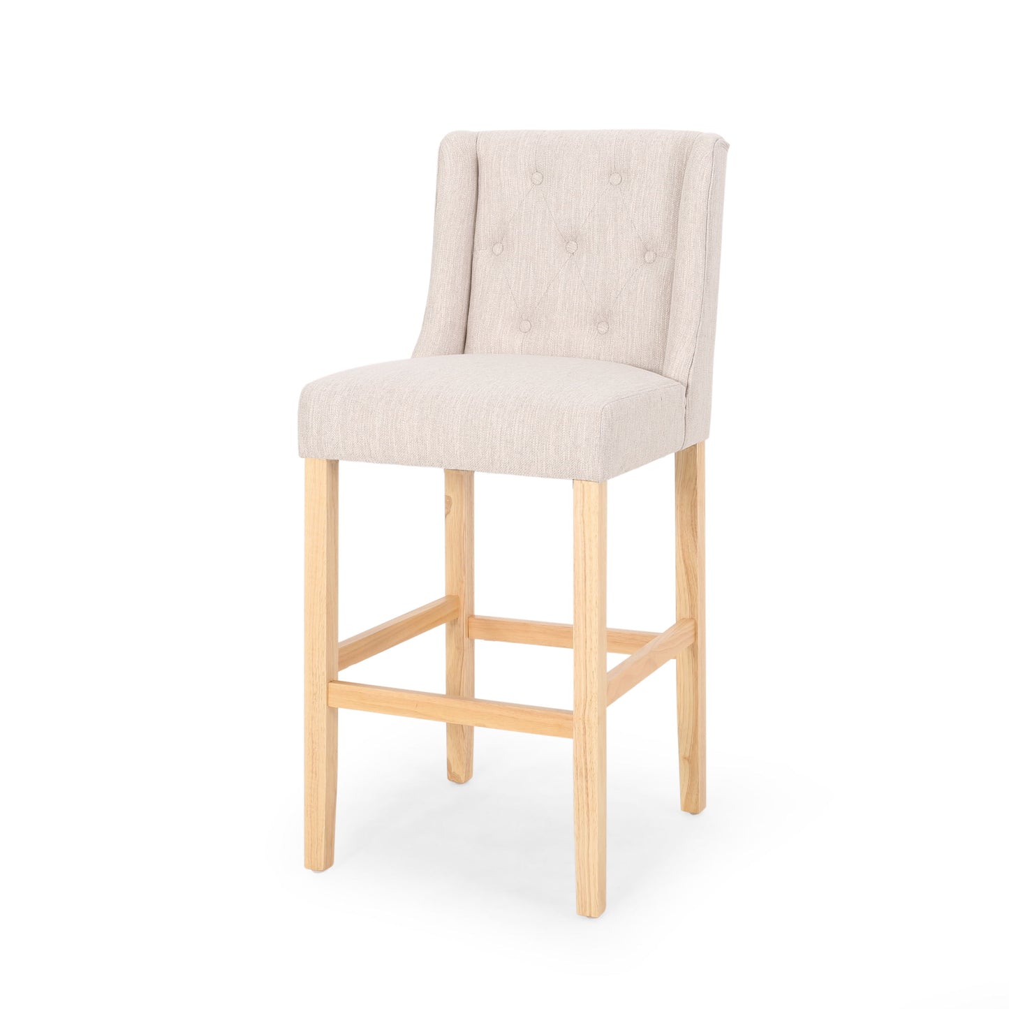 Ethereon - Fabric Tufted Counter Stool (Set of 2) - Beige