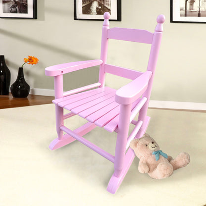 Children's Rocking Chair Indoor Or Outdoor, Suitable For Kids, Durable - Light Pink