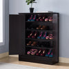 Shoe / Storage Cabinet With Two Doors Five Shelves - Dark
