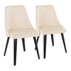 Giovanni - Contemporary / Dining Chair (Set of 2) - Black / Cream