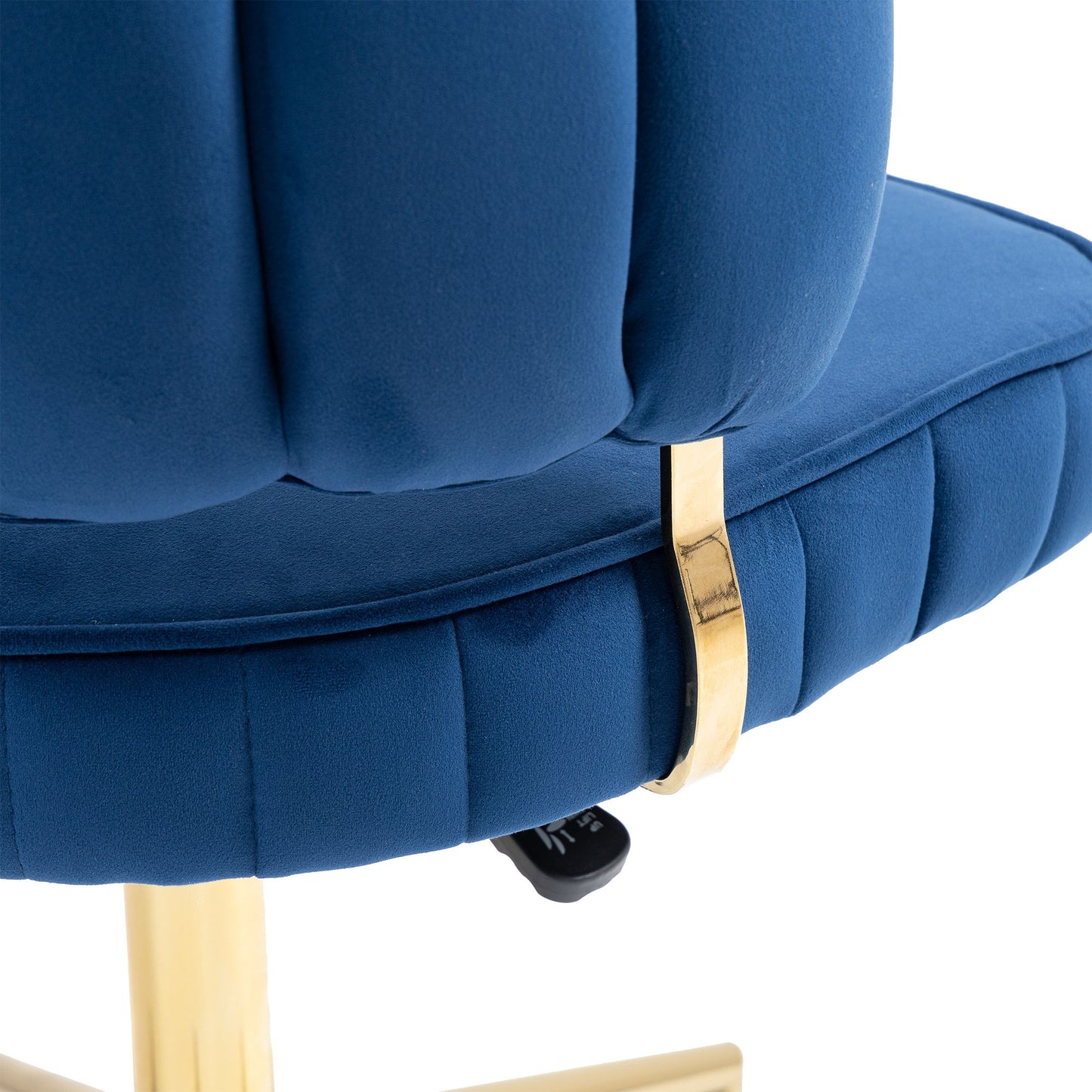 Modern Home Office Desk Chair With Adjustable Height And Swivel Wheels - Navy
