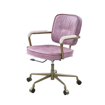 Siecross - Top Grain Leather Office Chair - Pink